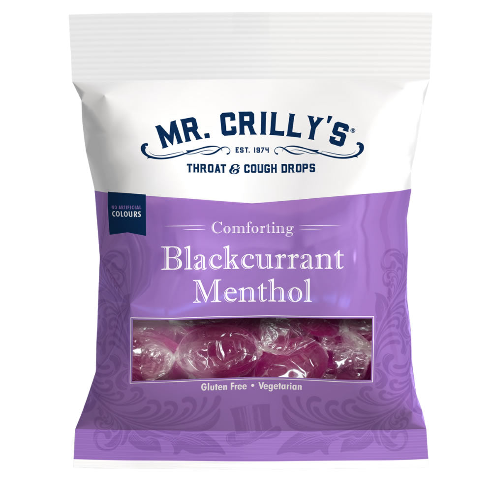Mr. Crilly's Throat & Cough Sweets Blackcurrant Menthol