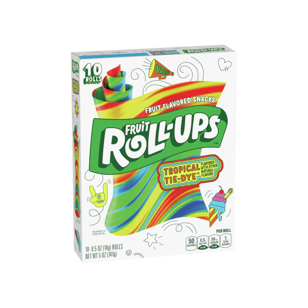 Betty Crocker Fruit Roll Ups Tropical Tie-Dye Box