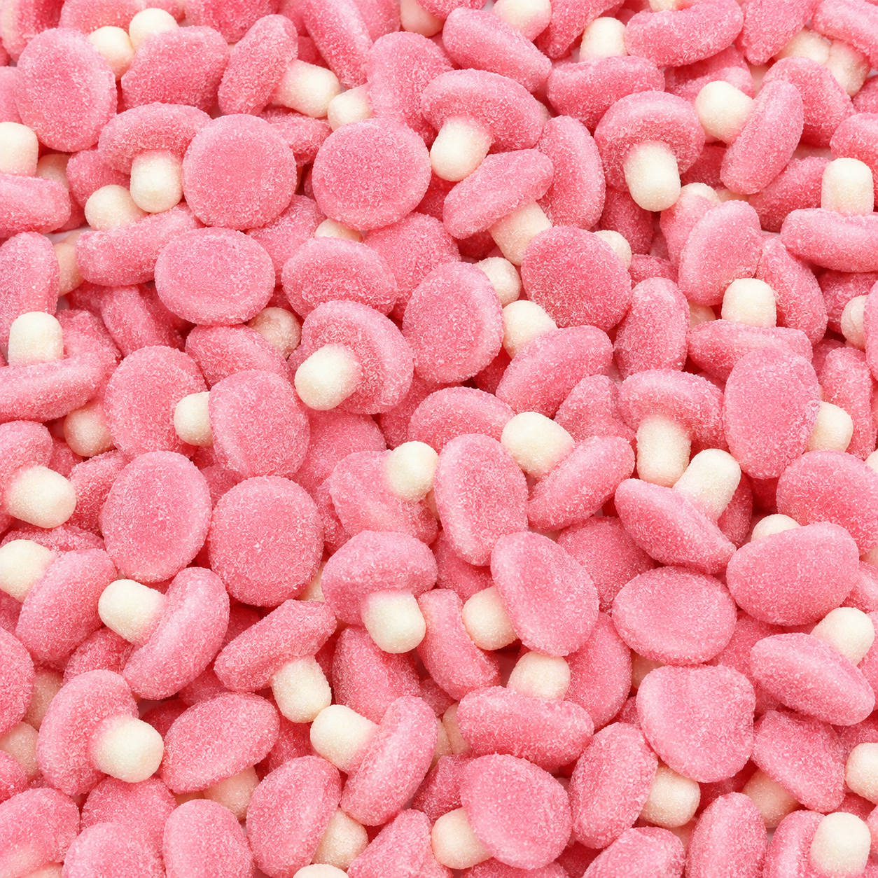 Pink Halal Fizzy Mushroom Sweets