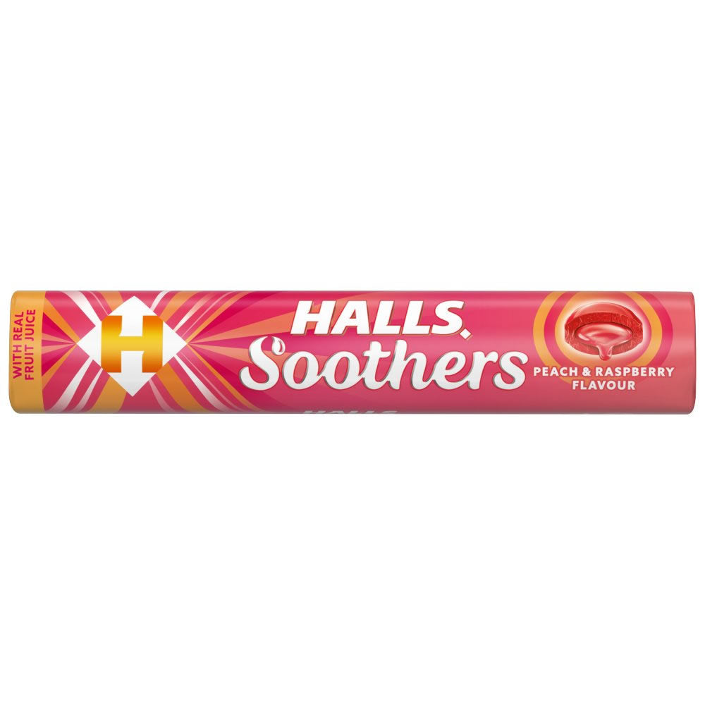 Halls Soothers Peach & Raspberry Lozenges Roll