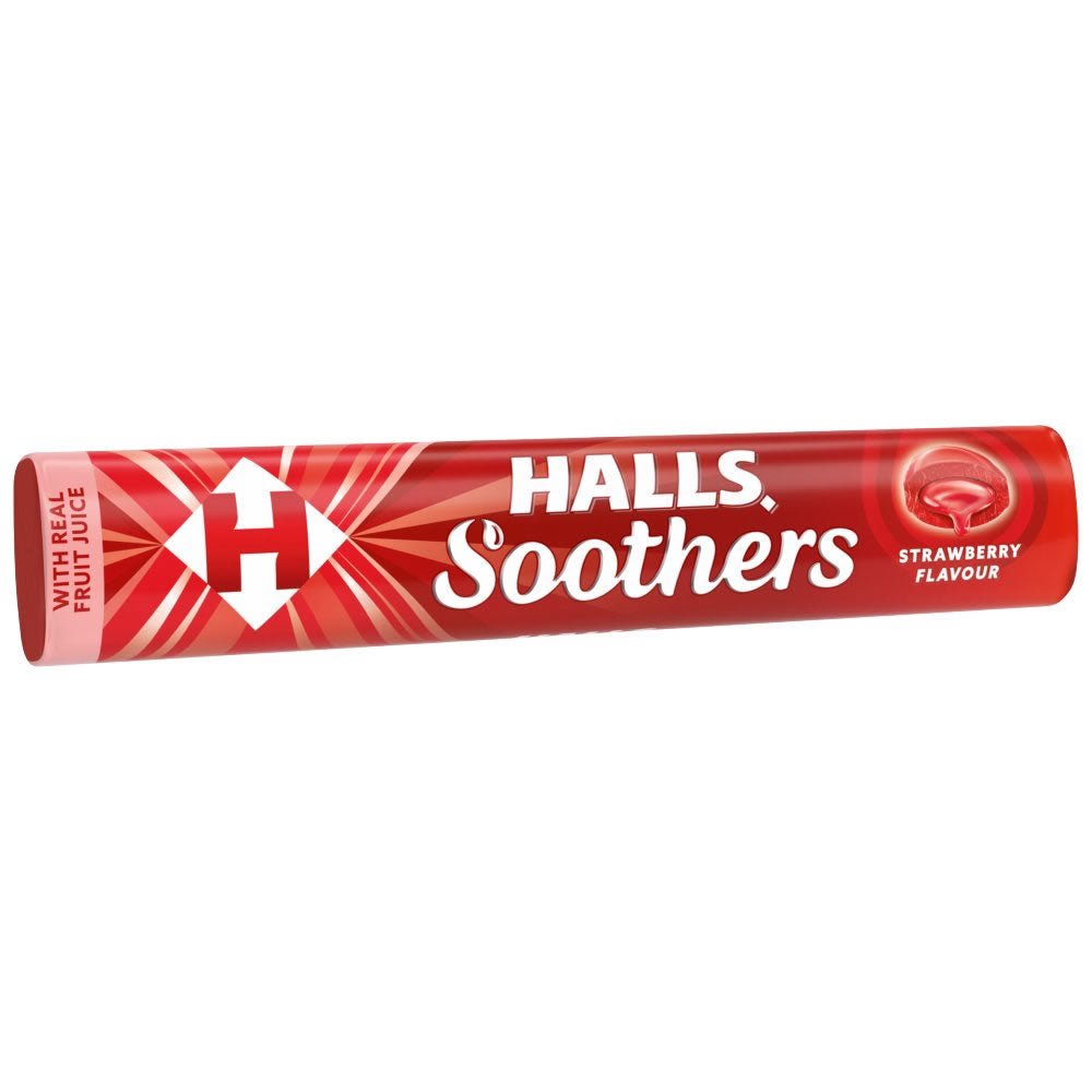 Halls Soothers Strawberry Lozenges Roll