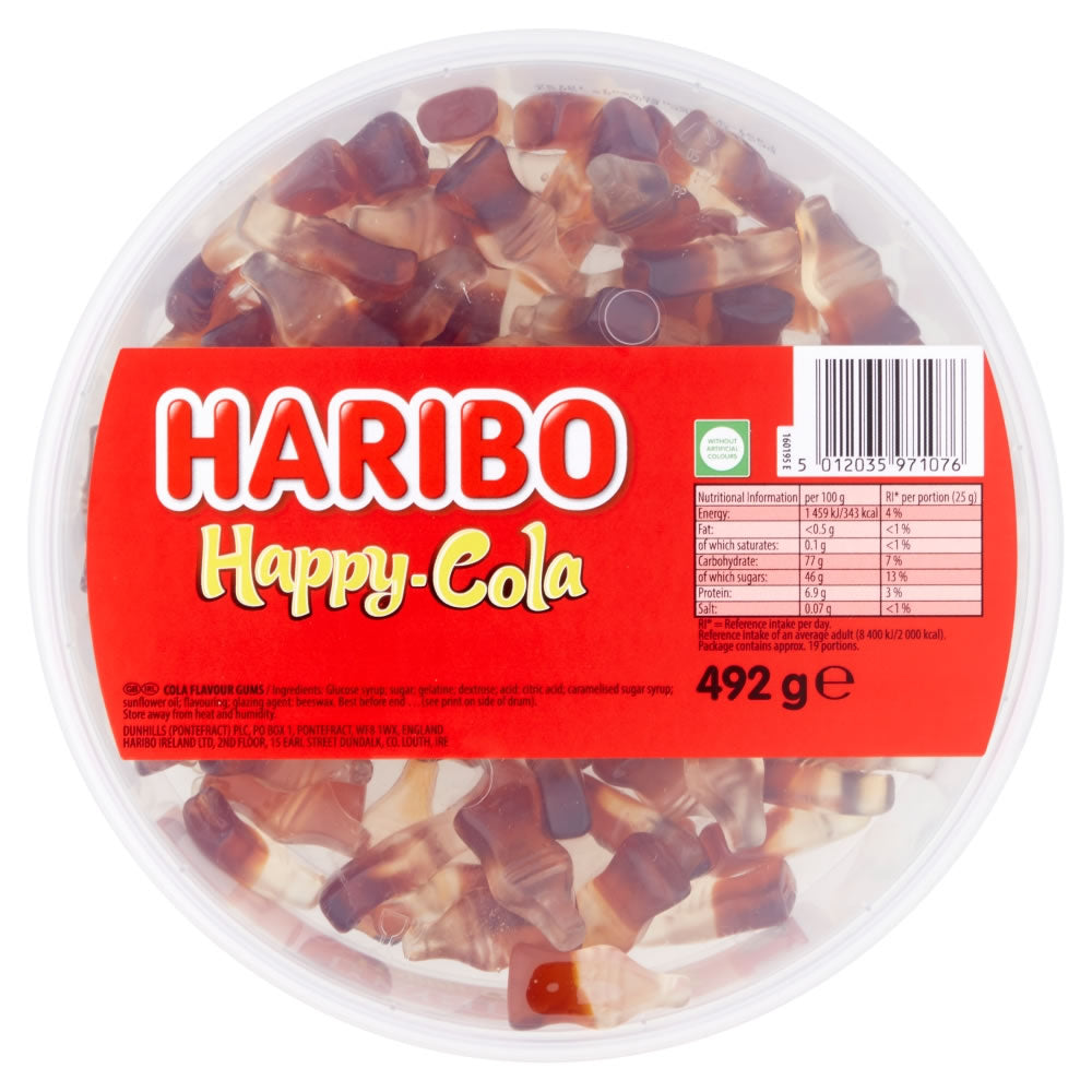 Haribo Happy Cola Bottles Tub