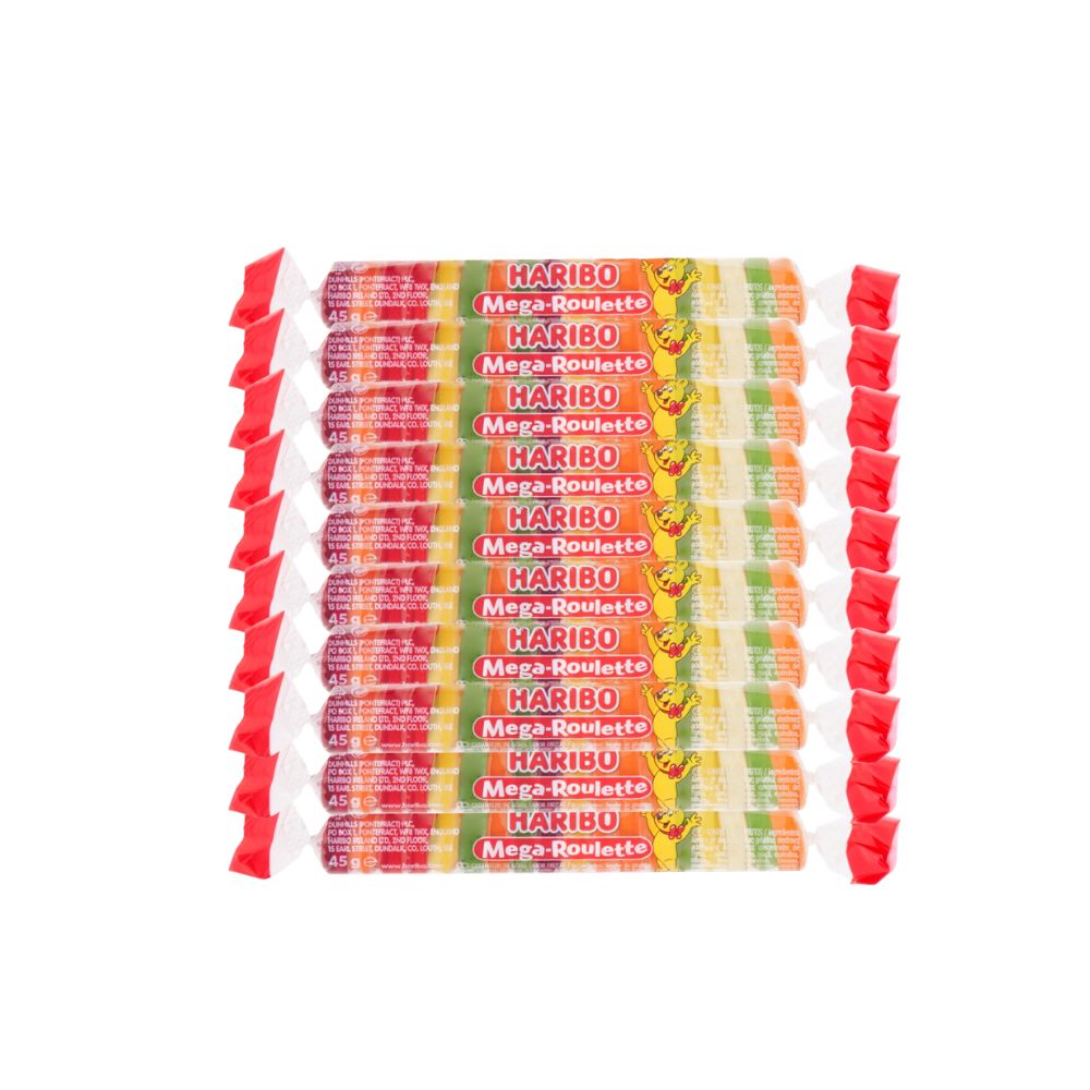Haribo Mega Roulette Sweets - Rolls x10