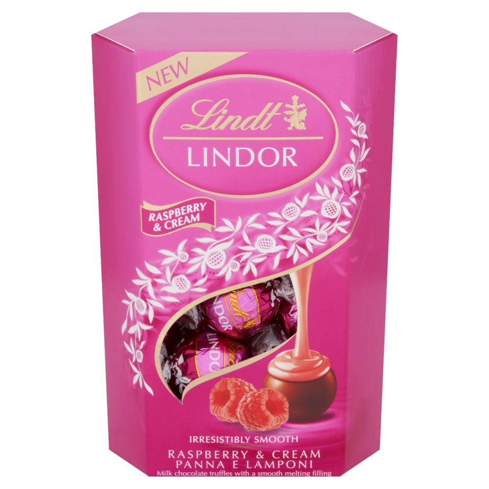 Lindt Lindor Raspberry & Cream Chocolate Truffles Thank You Gift