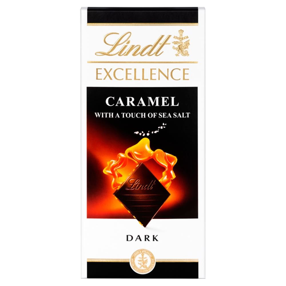 Lindt Excellence Dark Caramel and Sea Salt Chocolate Bar