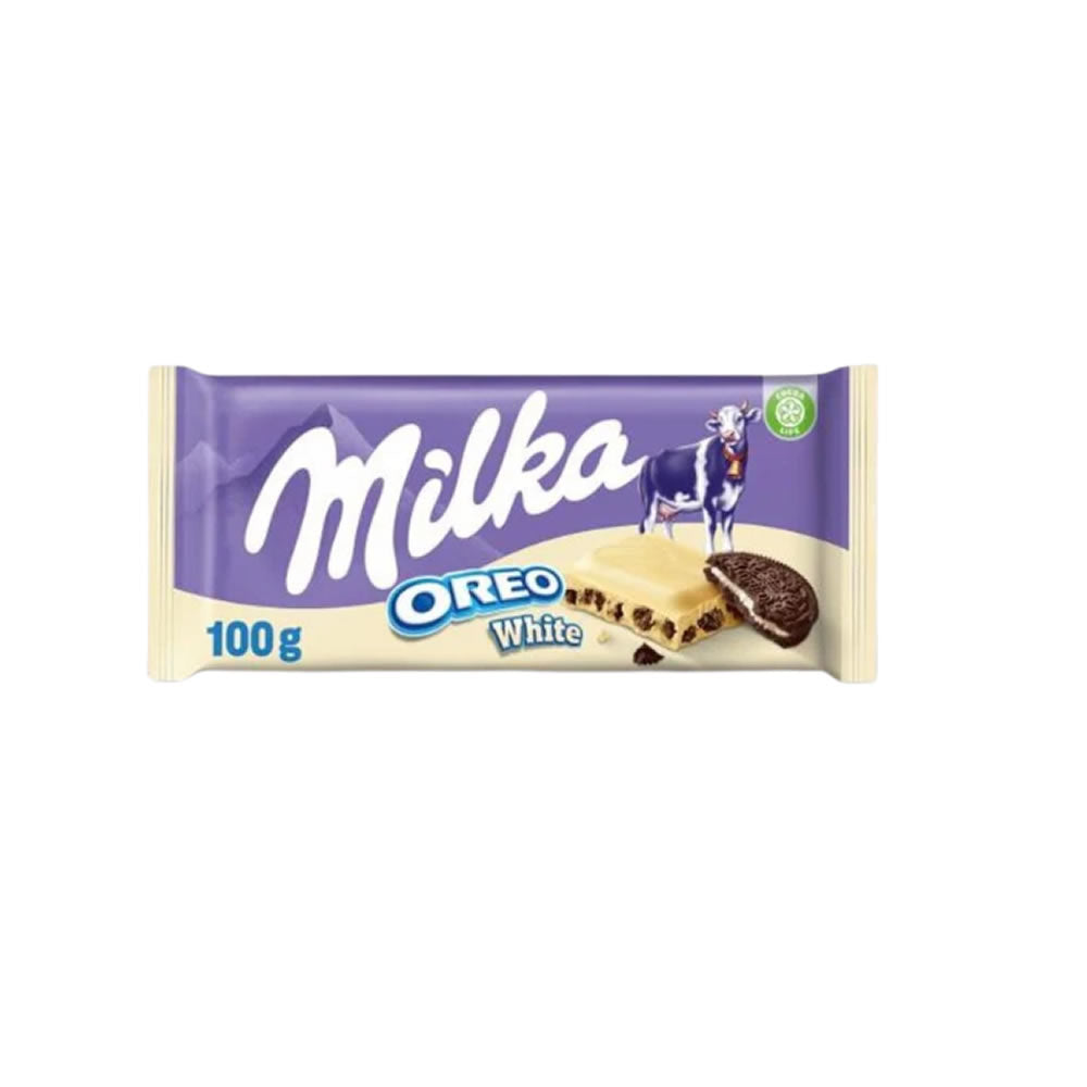 Milka Oreo White Chocolate Bar