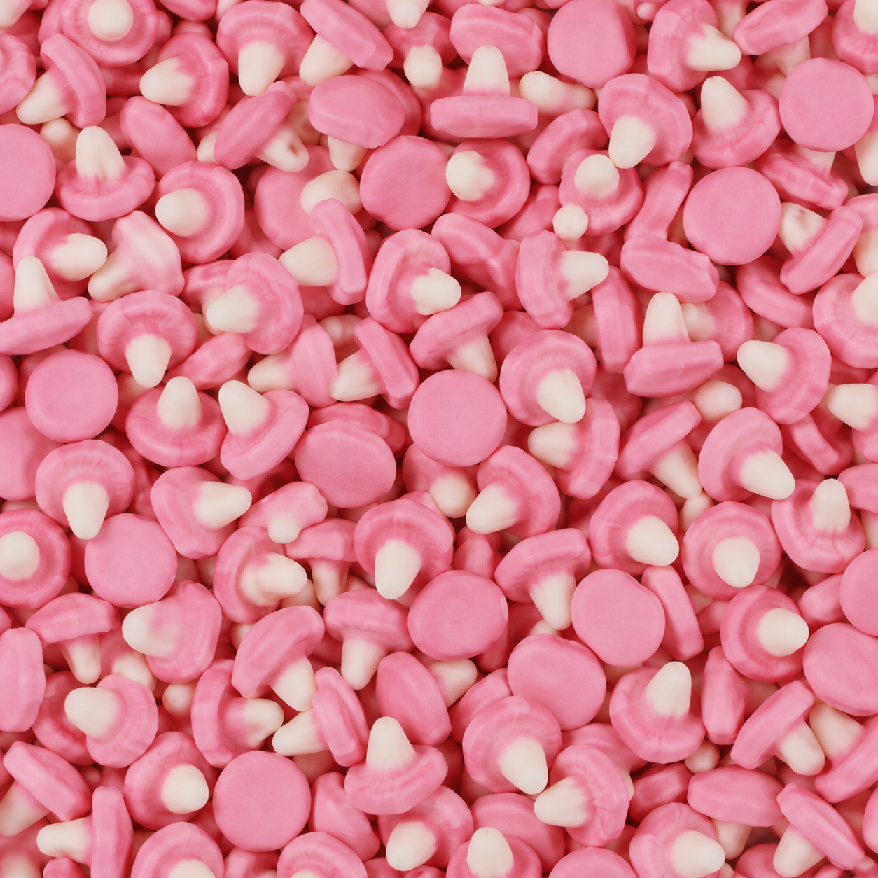 Pink Foam Mushroom Sweets
