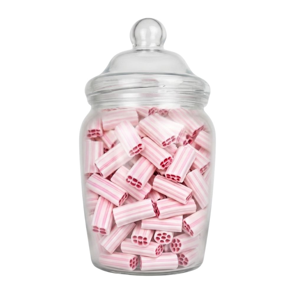 Strawberry and Cream Liquorice Bricks Sweet Jar Gift