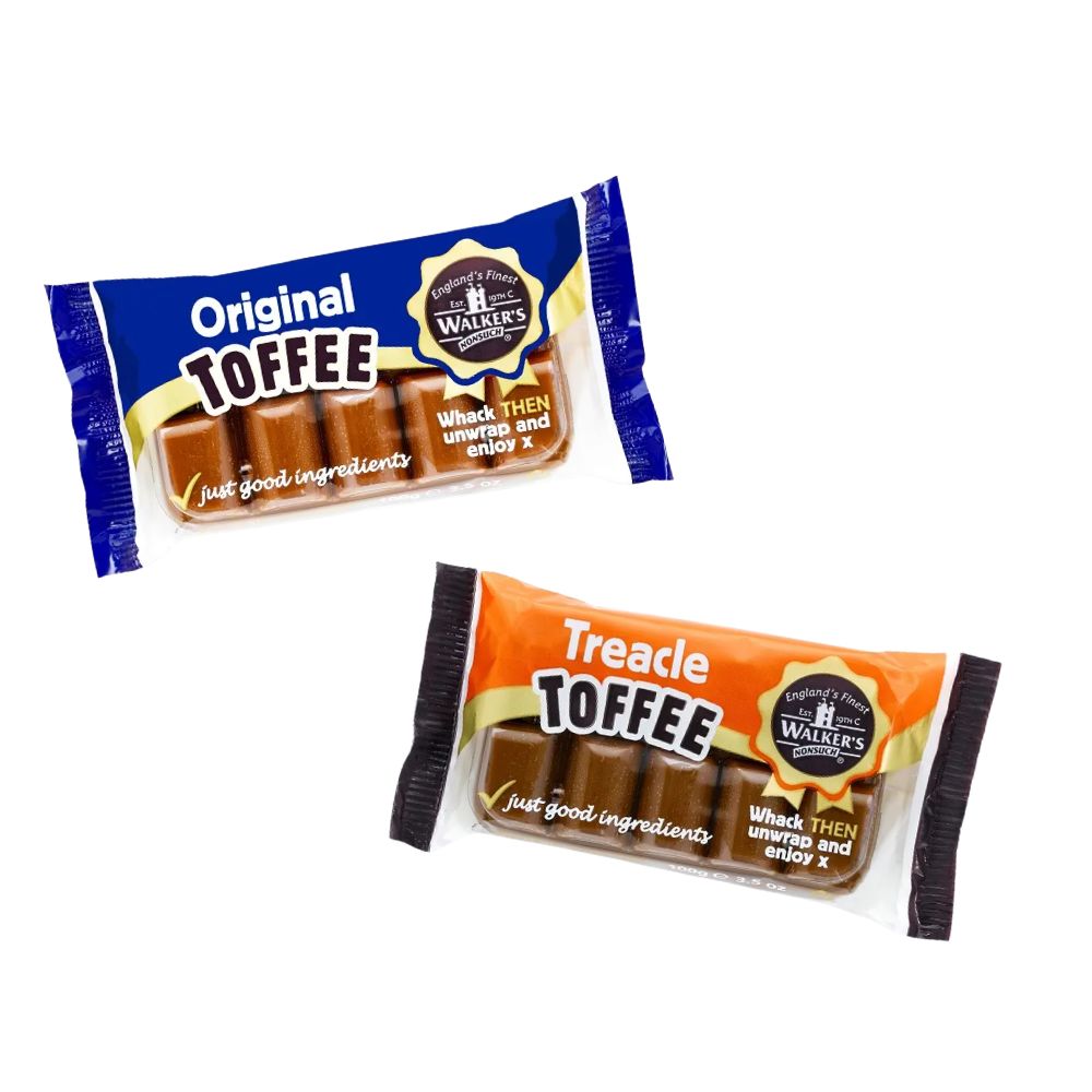 Walkers Letterbox Toffee Duo Bar Set Original & Treacle