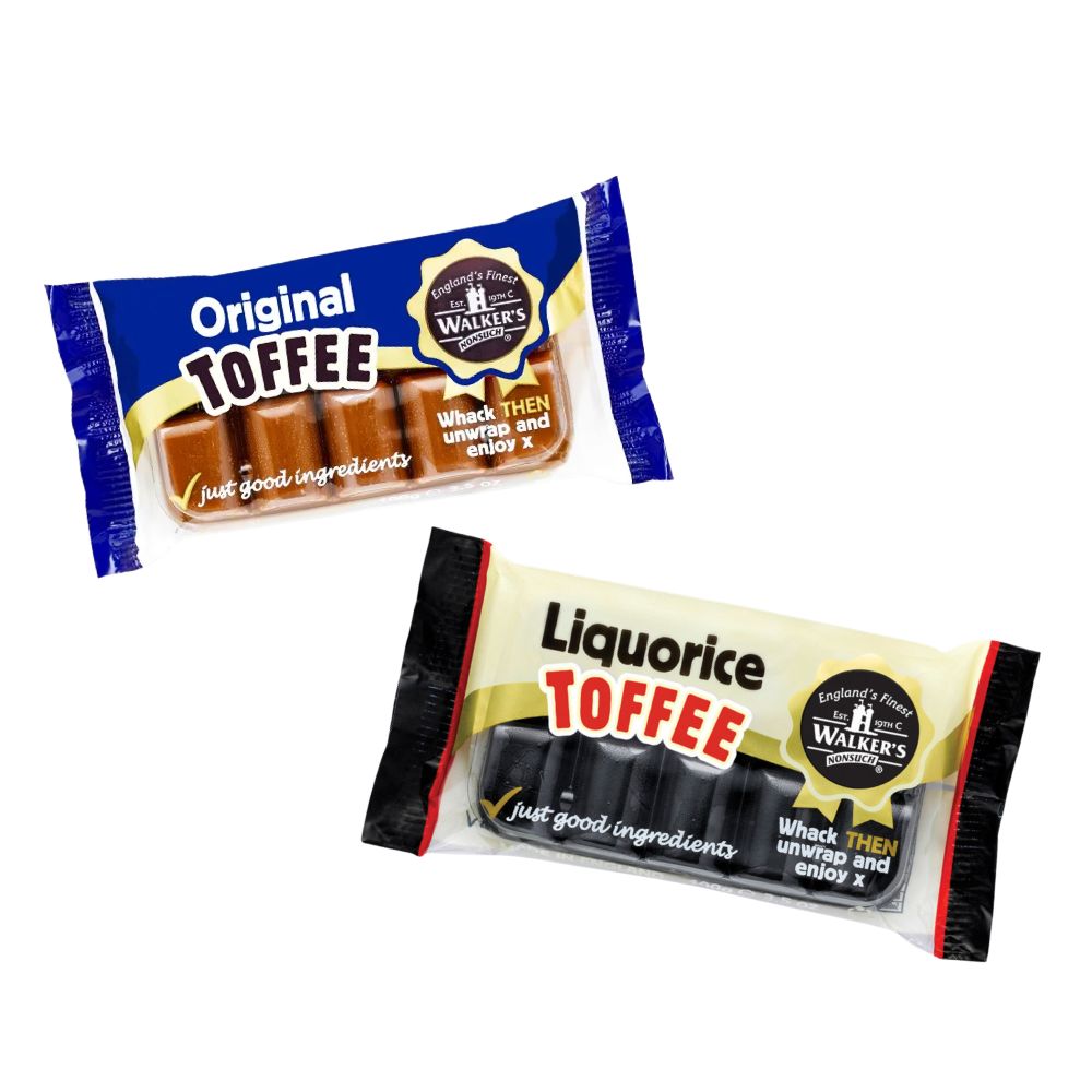 Walkers Letterbox Toffee Due Bar Set Original & Liquorice